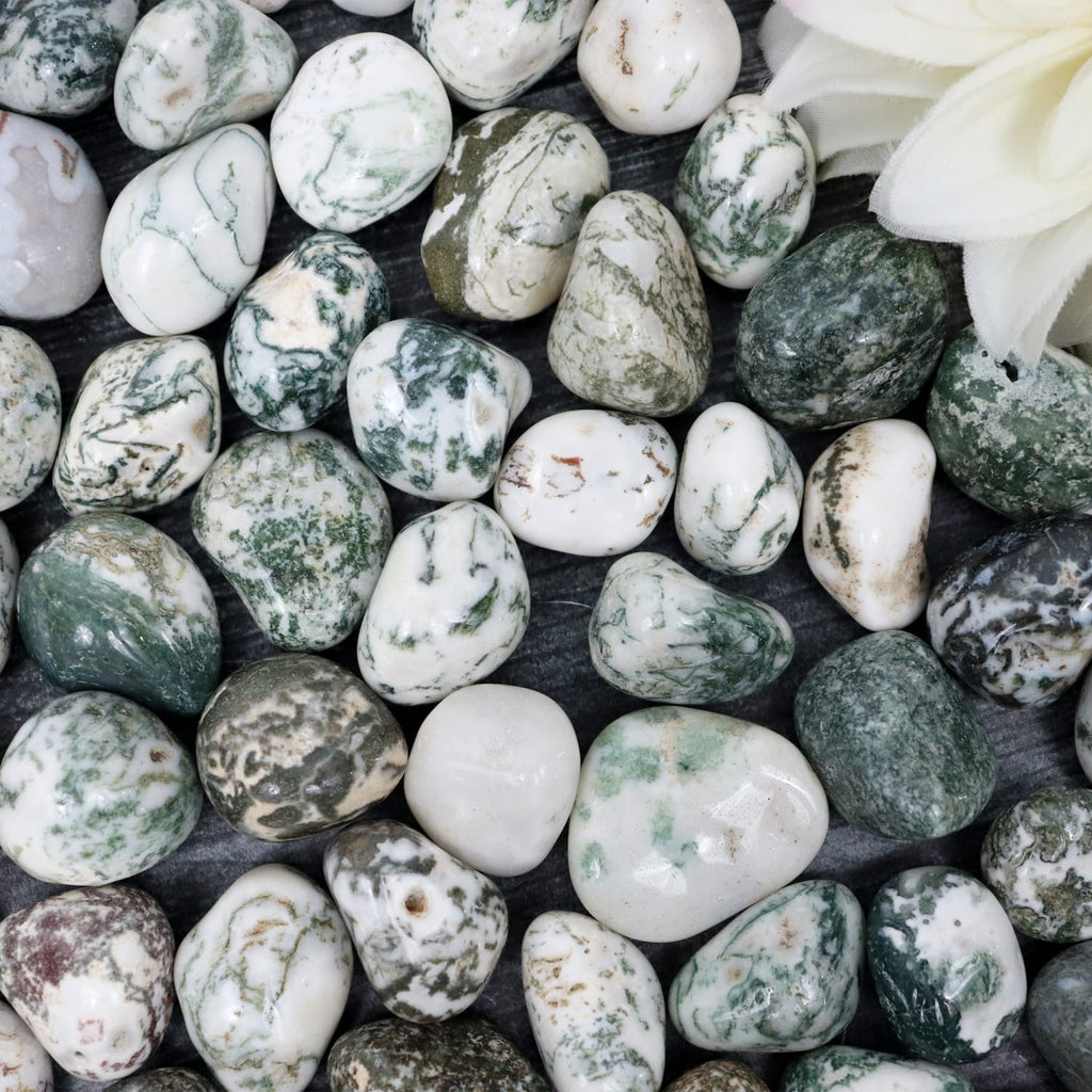 Green and white agate sale