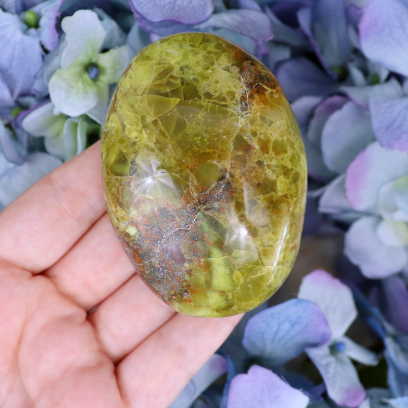 Green Opal Palmstone - Medium | Sage Crystals