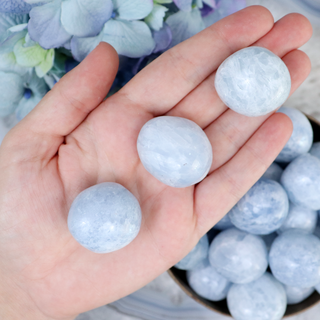 Blue Calcite Pebble | Sage Crystals