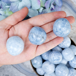 Blue Calcite Pebble | Sage Crystals