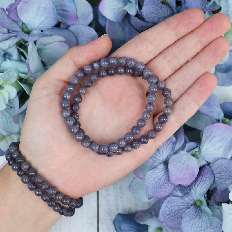 Iolite Beaded Bracelet | Sage Crystals