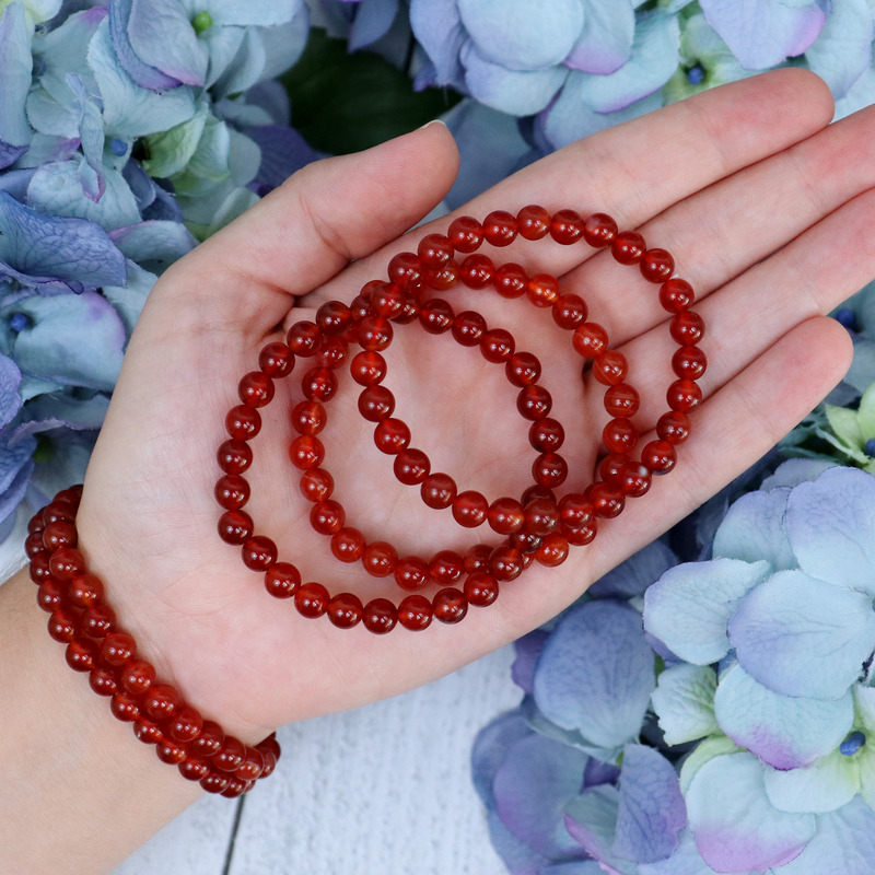 Carnelian Beaded Bracelet | Sage Crystals