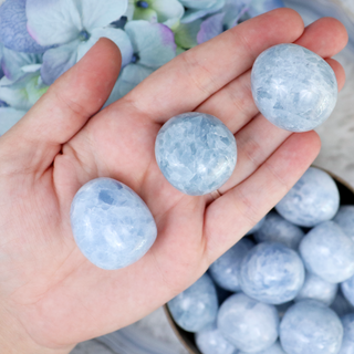 Blue Calcite Pebble | Sage Crystals
