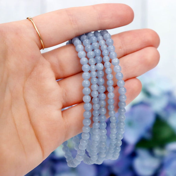 Angelite Beaded Bracelet - Bracelets