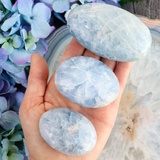 Blue Calcite Palmstone - Palmstones