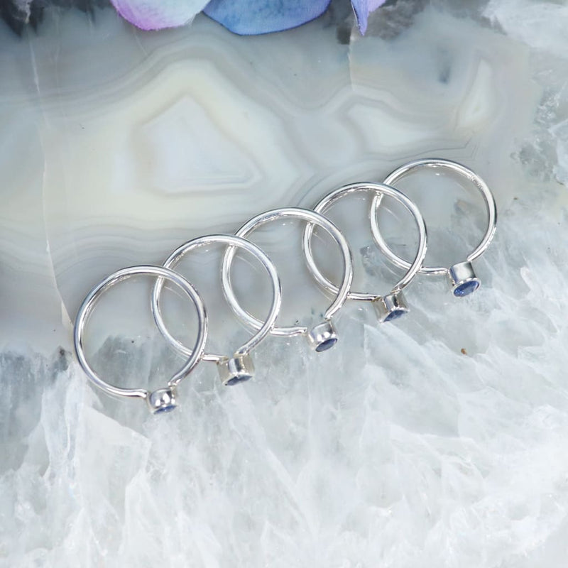 Blue Kyanite Faceted Ring - Rings