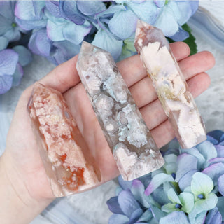 Flower Agate Mini Tower - 3 Large - Towers