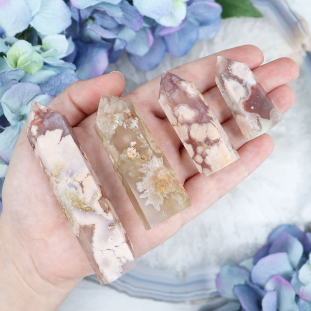Crystals - Flower Agate Mini Tower Crystals - Flower Agate Crystals - Flower Agate Mini Tower Crystals - Flower Agate
