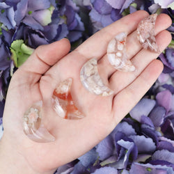 Flower Agate Moon - Carvings