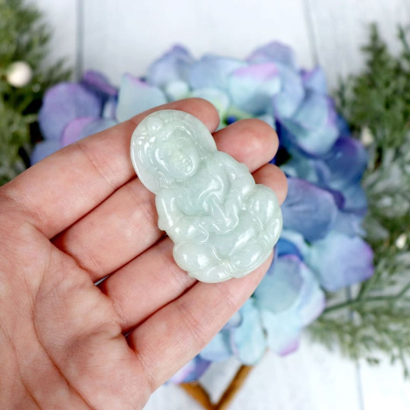 Jade Quan Yin Charm - 250 - Jadeite - Charms