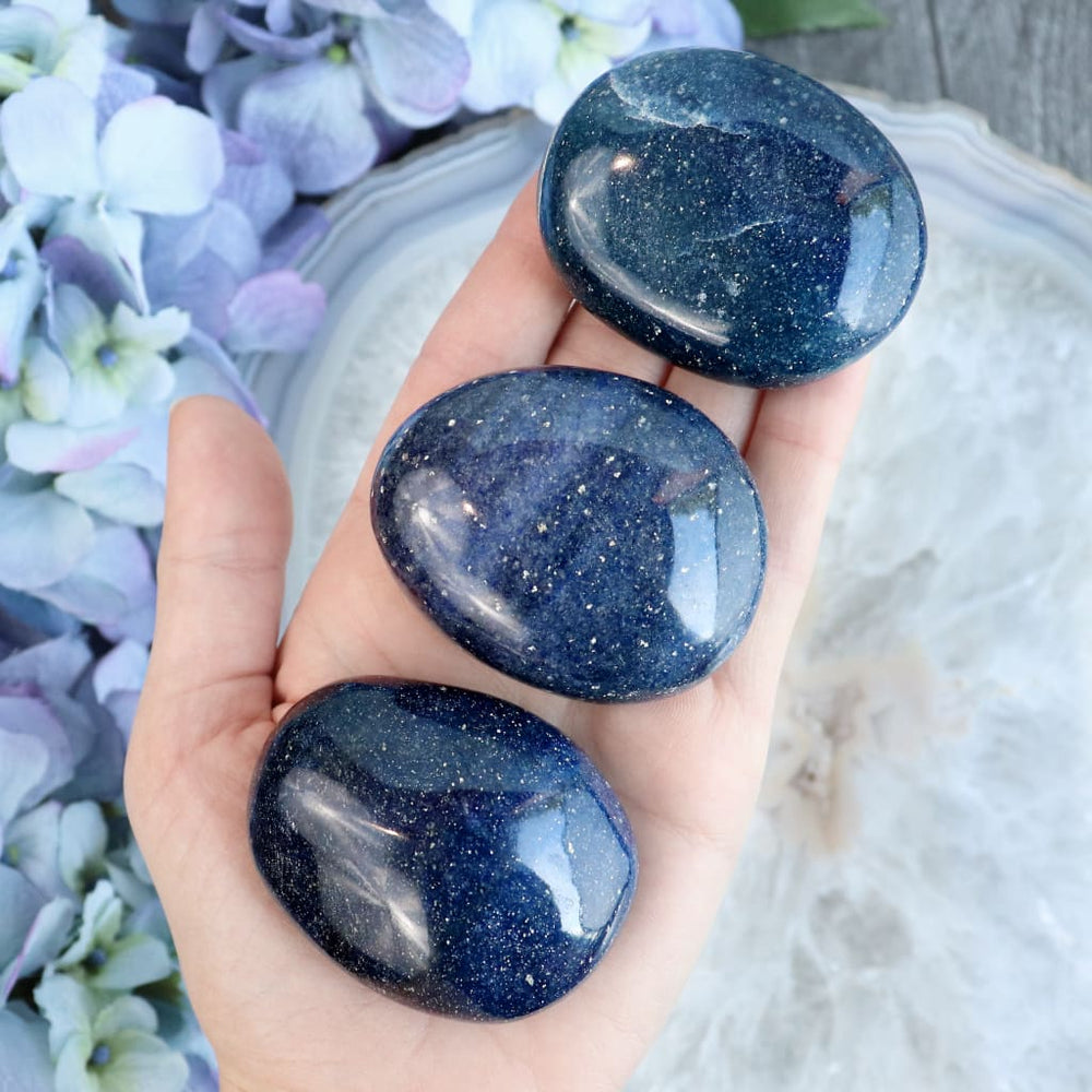 Hot Lazulite in Quartz with Pyrite Pendant