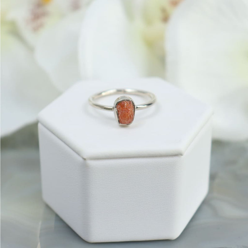 Raw Sunstone Ring - Rings