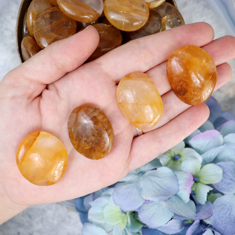 Golden Healer Button Medium | Sage Crystals