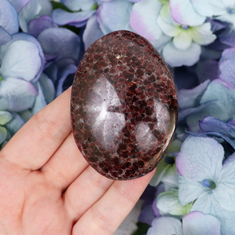 Almandine (Red) Garnet Palmstone | Sage Crystals