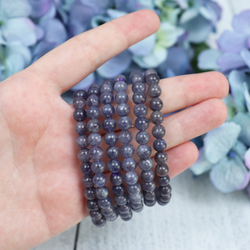 Iolite Beaded Bracelet | Sage Crystals