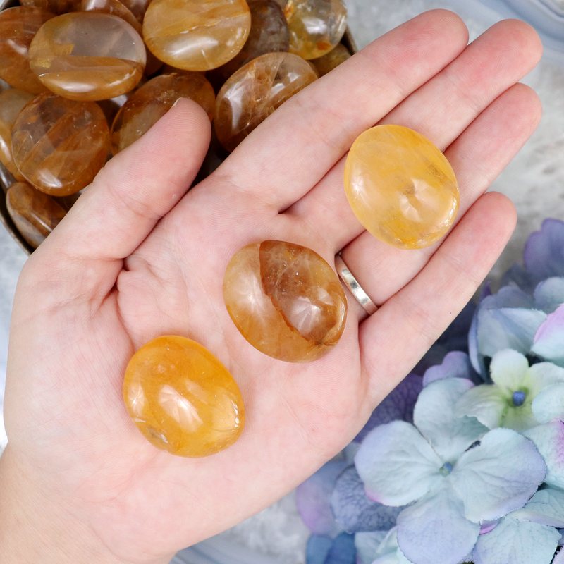 Golden Healer Button Large | Sage Crystals