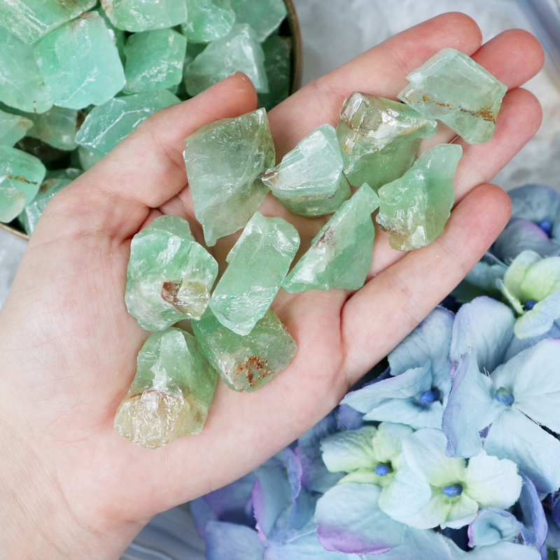 Raw Green Calcite | Sage Crystals