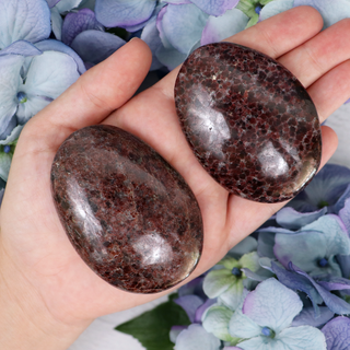 Almandine (Red) Garnet Palmstone | Sage Crystals