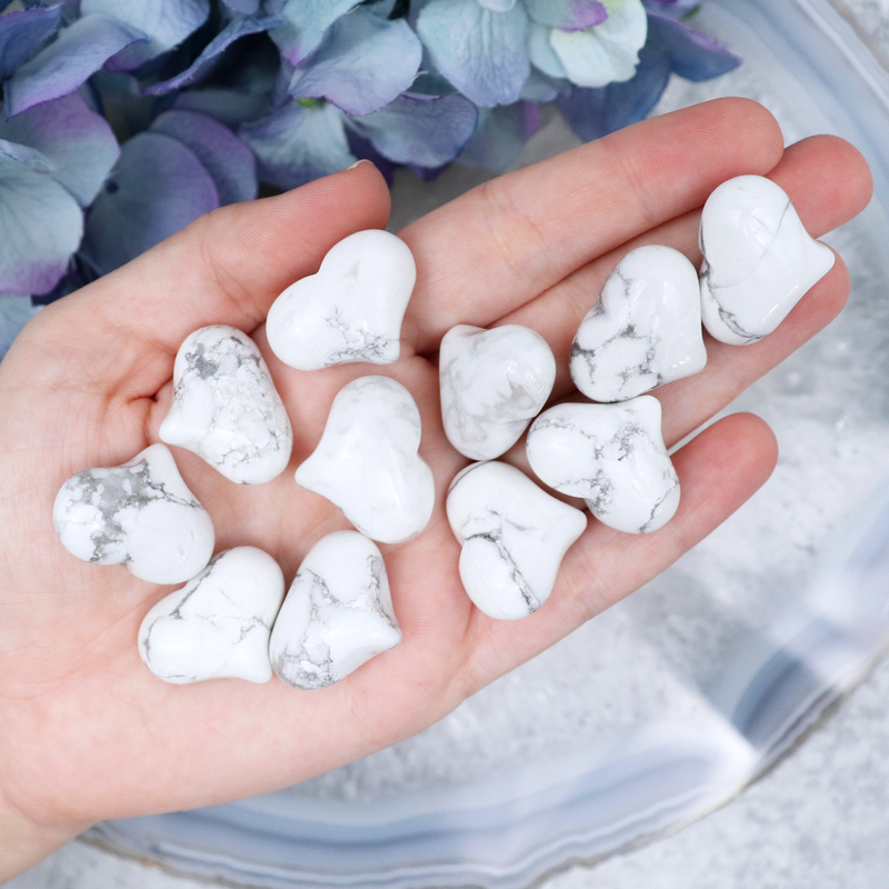 Howlite Puffy Crystal Heart | Sage Crystals