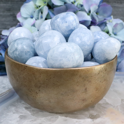 Blue Calcite Pebble | Sage Crystals