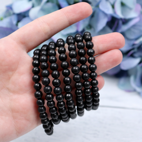 Shungite Beaded Bracelet | Sage Crystals