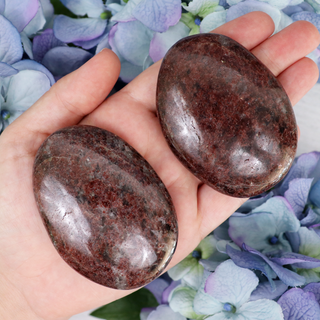Almandine (Red) Garnet Palmstone | Sage Crystals