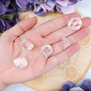 Clear Quartz Mini Platonic Solid Set
