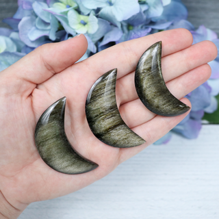 Gold Sheen Obsidian Mini Moon