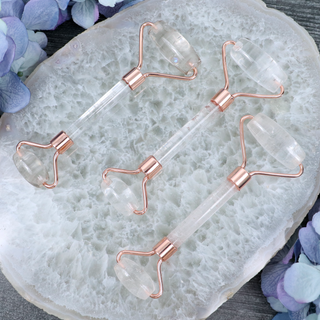 Clear Quartz Crystal Face Roller