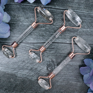 Clear Quartz Crystal Face Roller