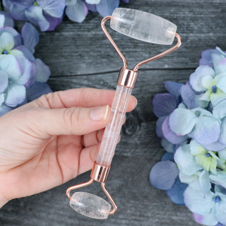 Clear Quartz Crystal Face Roller