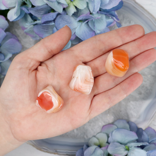 Apricot Orange Botswana Agate Tumble