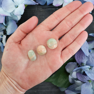 Rare Green & Pink "Parrot" Moonstone Gridding Set