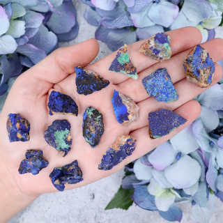 Raw Azurite on Matrix