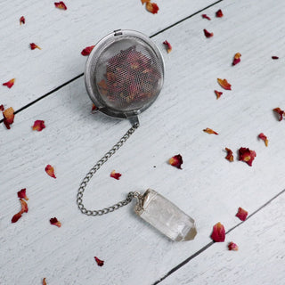 Amethyst + Clear Quartz Crystal Tea Infuser - Infusers