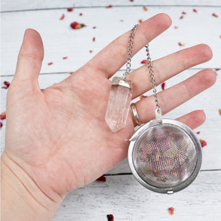 Amethyst + Clear Quartz Crystal Tea Infuser - Infusers