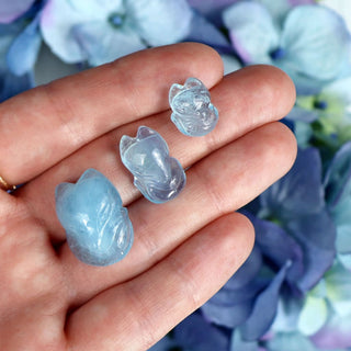 Aquamarine Mini Fox - Small - Carvings
