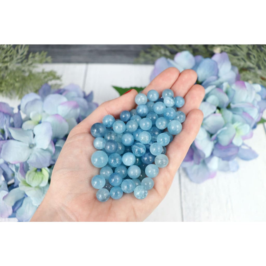 Crystals - Aquamarine Mini Sphere Crystals - Aquamarine Mini – Sage ...
