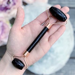 Black Obsidian Crystal Face Roller - Rollers
