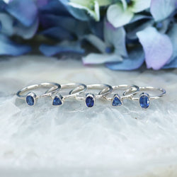 Blue Kyanite Faceted Ring - Size 4 - Rings