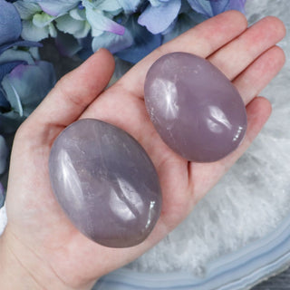 Blue Rose Quartz Palmstone - Palmstones