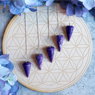 charoite-pendulum-pendulums