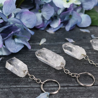 Clear Quartz Keychain - Keychains