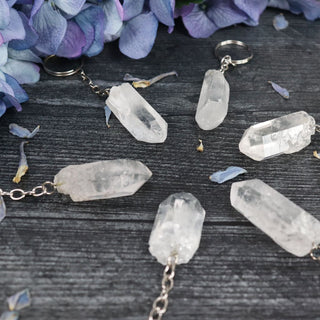 Clear Quartz Keychain - Keychains