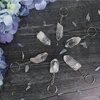 Clear Quartz Keychain - Keychains
