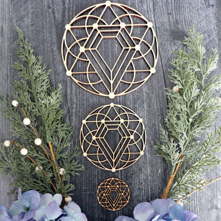 Crystal Grid Wooden Display Stand - Stands