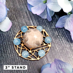 Crystal Grid Wooden Display Stand - Stands