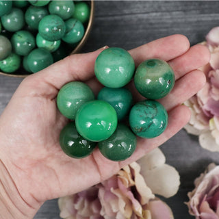 Green Grass Agate Mini Sphere - Spheres