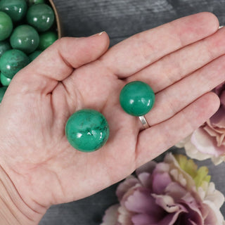 Green Grass Agate Mini Sphere - Spheres