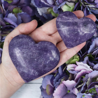 Lepidolite Heart - Hearts